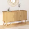 Image de ID MARKET buffet 3 portes 110 cm Moderne bois effet chêne