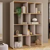 Image de IDMARKET Etagère bibliothèque JENA 4 niveaux blanc et effet bois 143 cm