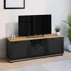 Image de ID MARKET meuble tv VITO 2 portes et 1 tiroir 110 cm multicolore à poser