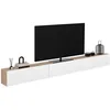 Image de ID MARKET meuble tv ELIO 3 portes 270 cm bois suspendu