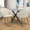 Image de IDMARKET Lot de 2 chaises de salle à manger MOLY en velours beige