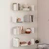 Image de IDMARKET Lot de 4 étagères 60x15 cm pour livres METRA blanches