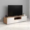 Image de ID MARKET meuble tv ELI 3 portes 140 cm blanc à poser