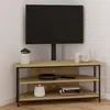 Image de ID MARKET meuble tv dangle DETROIT 100 cm bois clair à poser