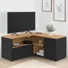 Image de ID MARKET meuble tv dangle BALTAZAR 2 portes et 1 tiroir 90 cm bois à poser