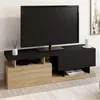 Image de ID MARKET meuble tv ANGULO 2 portes 140 cm bois à poser