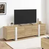 Image de ID MARKET meuble tv PHOENIX 4 portes et 2 tiroirs 180 cm bois à poser
