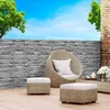 Image de IDMARKET Brise vue occultant 18 x 10 M motif pierre grise 160 gr/m²