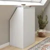 Image de IDMARKET Armoire sous pente 2 portes TOMI 60 x 50 x 110/70 cm blanc