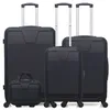 Image de Set de 4 valises - WAVE PARIS - SELENGA-C - 4 roues - Noir