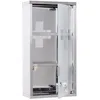Image de Armoire à pharmacie - HOMCOM - 2 étagères 3 niveaux verrouillable porte verre dépoli - inox - 25x12x48cm - argent
