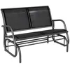 Image de Outsunny - Banc de jardin - Métal - 120x70x85cm - Noir