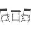 Image de Ensemble meubles de jardin - Outsunny - table carrée et chaises pliables imitation rotin - résine tressée - marron
