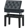 Image de banquette piano HOMCOM Bois 55x33x58cm Noir