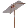 Image de Outsunny - parasol - Bois - 200x150x235cm - Gris clair
