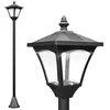Image de Lampadaire solaire LED classique noir 15x15x120cm - HOMCOM