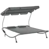 Image de Outsunny - lit de jardin - Métal - 200x175x134cm - Gris