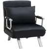 Image de HOMCOM - fauteuil - Métal - 65x77x80cm - Noir
