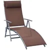 Image de Outsunny - transat - Métal - 137x64x100.5cm - Marron