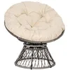 Image de Outsunny - fauteuil design - Résine tressée - 97x87x90cm - Crème
