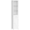 Image de Meuble colonne - HOMCOM - rangement salle de bain WC étagère tiroir placard mobilier - bois - 34x24x170cm - blanc