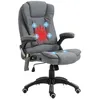 Image de Fauteuil de bureau - Vinsetto - massant chauffant ergonomique réglable inclinable télécommande - polyester - gris chiné