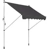 Image de Store banne manuel - Outsunny - rétractable 2x15m inclinaison réglable sans perçage balcon - métal - gris