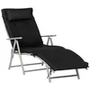 Image de Outsunny - chaise longue - Métal - 137x63.5x100.5cm - Noir