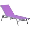 Image de Outsunny - transat design - Métal - 170x58x97cm - Mauve