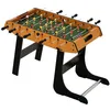 Image de Table de babyfoot - HOMCOM - pliable - 2 balles fournies - poignées ergonomiques - 98 x 42 x 62 cm - imitation bois et noir