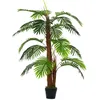Image de palmier artificiel Outsunny Plastique 90x90x120cm Vert