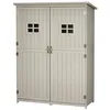 Image de Outsunny - armoire de jardin - Bois - 127.5x50x164cm - Gris