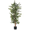Image de Plante artificielle - HOMCOM - ficus hauteur 15 m tronc branches liane lichen réalisme - plastique - 15 m