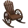 Image de Fauteuil de Jardin Outsunny Bois de sapin 88x68x92cm Marron