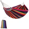 Image de Hamac de voyage - Outsunny - respirant portable toile sac transport coton polyester jardin - tissu - 29x15m - multicolore