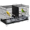 Image de cage oiseaux PawHut Métal 59.5x26.5x39.5cm Noir