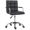 Image de Chaise de bureau - HOMCOM - pivotant - hauteur réglable - revêtement synthétique - capitonné - noir