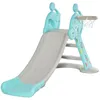 Image de Toboggan enfant - HOMCOM - avec panier basket-ball échelle descalade usage intérieur extérieur - PP - bleu gris