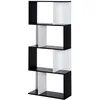 Image de HOMCOM - étagère de rangement - Panneau de particules classe E1 - 60x24x148cm - Noir Blanc
