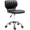 Image de Tabouret à roulettes - HOMCOM - tabouret travail pivotant 360° ergonomique réglable matelassé - métal - 47-62cm - noir