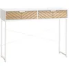 Image de HOMCOM - Table Console - Panneaux de particules - 100x30x75cm - Blanc