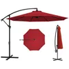 Image de Outsunny - Parasol déporté - Acier - 295x295x245cm - Rouge vineux