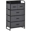 Image de HOMCOM - Commode en tissu - Tissu - 58x29x99cm - Gris