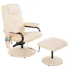 Image de HOMCOM - Fauteuil de relaxation massant - Simili cuir - 77x84x95cm - Beige