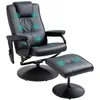 Image de HOMCOM - Fauteuil de relaxation massant - Simili cuir - 77x84x95cm - Noir