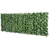Image de haie artificielle Outsunny PE 300x100cm Vert clair Vert foncé