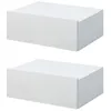 Image de HOMCOM - Table de chevet - Panneaux de particules - 40x30x15cm - Blanc