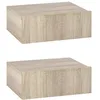 Image de HOMCOM - Table de chevet - Panneaux de particules - 40x30x15cm - Bois naturel