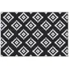 Image de Tapis extérieur - Outsunny - style graphique réversible 2 motifs haute densité 310 g/m² - PP - 274x182m - noir blanc