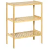 Image de Étagère de rangement - HOMCOM - en bambou 3 niveaux bibliothèque salon chambre bureau - bambou - 62x33x80cm - naturel